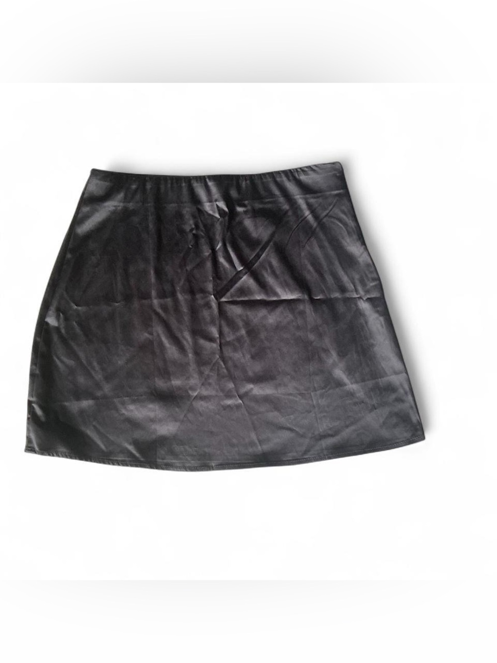 Satin Black Mini Skirt